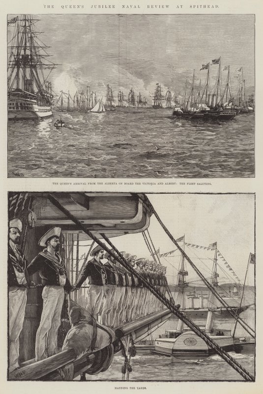 مراجعة Queen&39;s Jubilee Naval في Spithead بواسطة وليام هيشام أوفرند