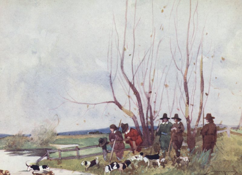 رسم توضيحي لـ The Compleat Angler بواسطة إيزاك والتون (لون ليثو) بواسطة وليام لي هانكي