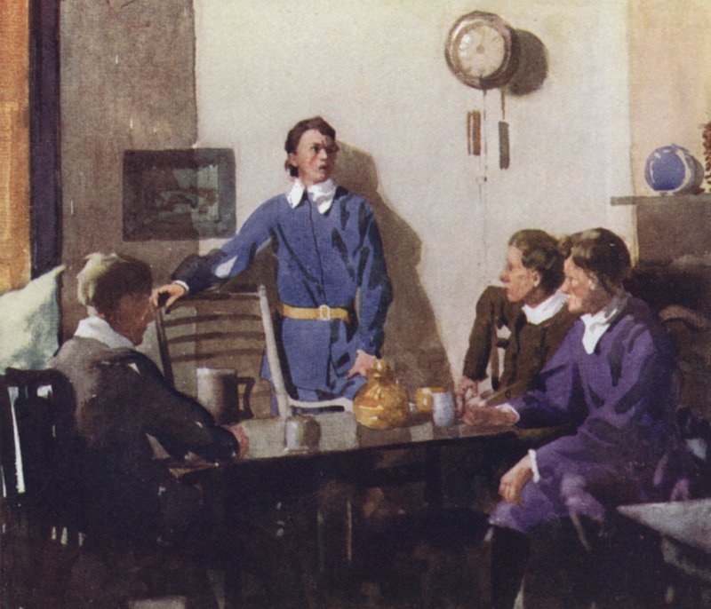 رسم توضيحي لـ The Compleat Angler بواسطة إيزاك والتون (لون ليثو) بواسطة وليام لي هانكي