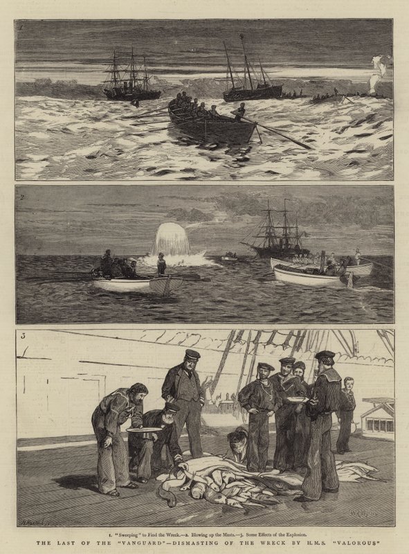 The Last of the Vanguard ، تدمير الحطام بواسطة HMS Valorous بواسطة وليام ليونيل ويلي
