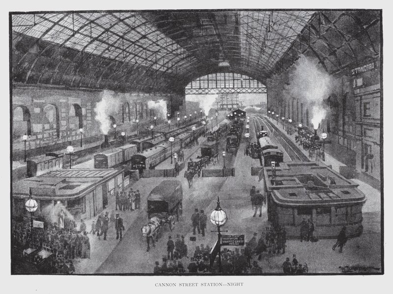 Cannon Street Station, Night (litho) بواسطة وليام لوكير