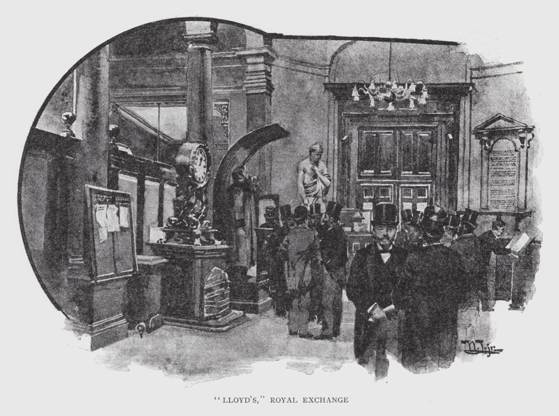"Lloyd's ،" Royal Exchange (litho) بواسطة وليام لوكير