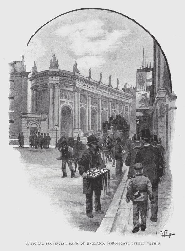 National Provincial Bank of England، Bishopsgate Street within (litho) بواسطة وليام لوكير