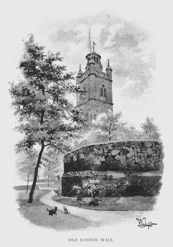 Old London Wall (litho) بواسطة وليام لوكير