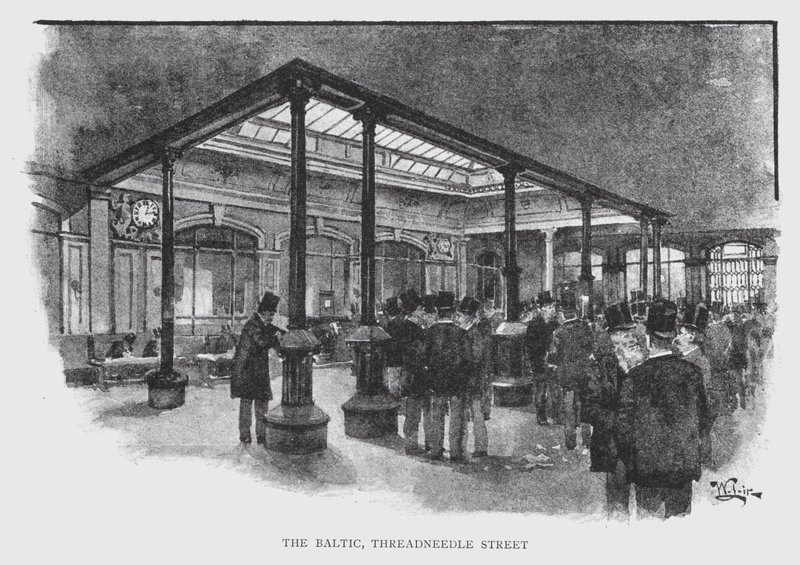 The Baltic, Threadneedle Street (litho) بواسطة وليام لوكير