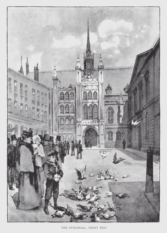 The Guildhall, Front Exit (litho) بواسطة وليام لوكير