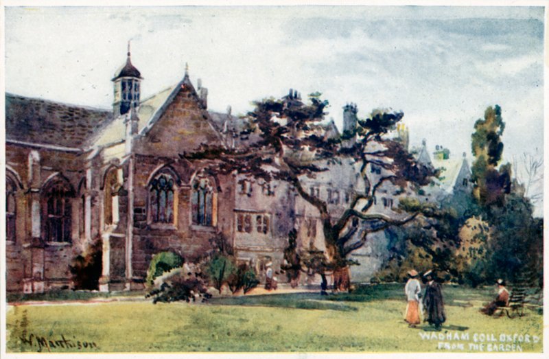 Wadham College من الحديقة بواسطة وليام ماتيسون