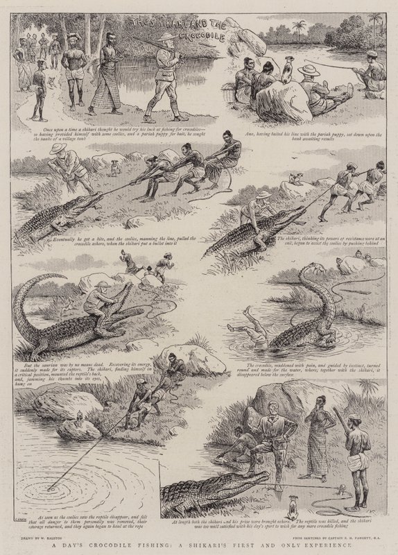 A Day&39;s Crocodile Fishing ، تجربة الشيكاري الأولى والوحيدة بواسطة وليام رالستون