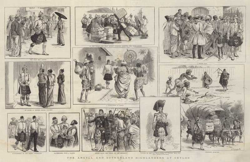 The Argyll and Sutherland Highlanders at Ceylon بواسطة وليام رالستون