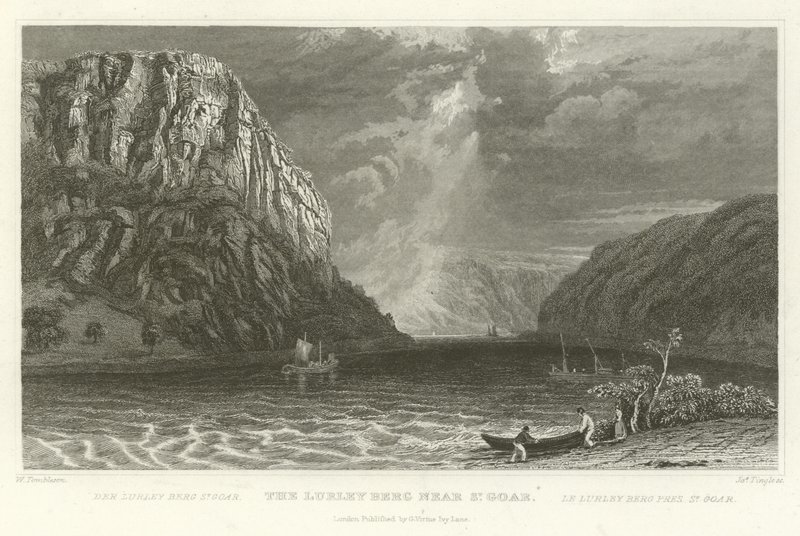 The Lurley Berg قرب St Goar بواسطة وليام تومبلسون