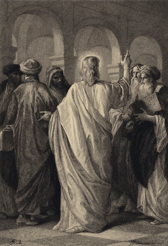 يتكلم يسوع مع الأطباء بواسطة بعد ألبرت روبيدا