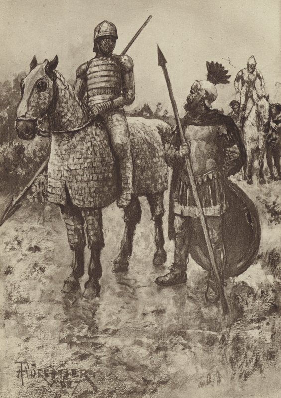Cataphractus أو الفرسان المدرعة بواسطة بعد أميدي فوريستير