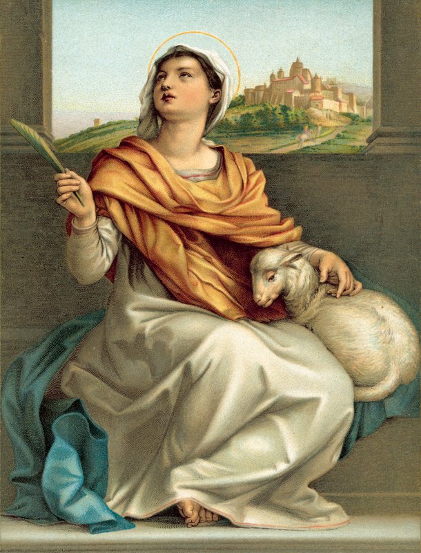 سانت أغنيس (chromolitho) بواسطة أندريا ديل (بعد) سارتو