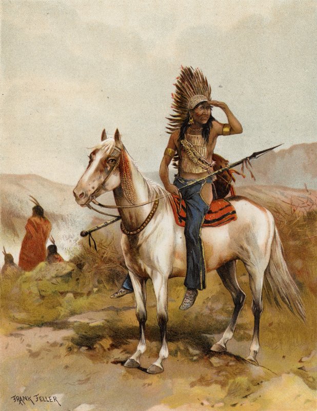 رئيس هندي Sioux (chromolitho) بواسطة بعد فرانك فيلر