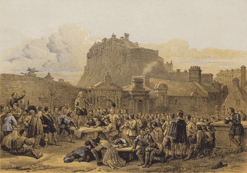 Greyfriars Churchyard ، توقيع العهد (chromolitho) بواسطة بعد جورج كاتيرمول