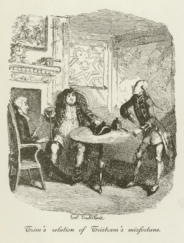 رسم توضيحي لـ Tristram Shandy بواسطة بعد جورج كروكشانك