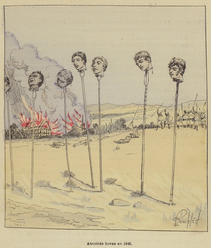 Hovas Atrocites في عام 1845 بواسطة بعد لويس تشارلز بومبل