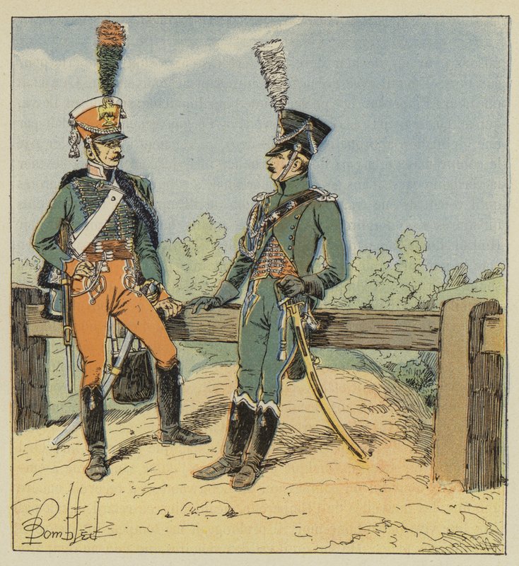الحرس الإمبراطوري ، حرس الشرف ، 1813-1814 ، دندروند دوردونانس ، 1806-1807 بواسطة بعد لويس تشارلز بومبل