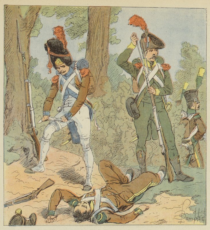 القوات الإيطالية ، Piedmontese Legion ، معركة المشاة ، 1806 ، Italic Legion ، 1800 بواسطة بعد لويس تشارلز بومبل