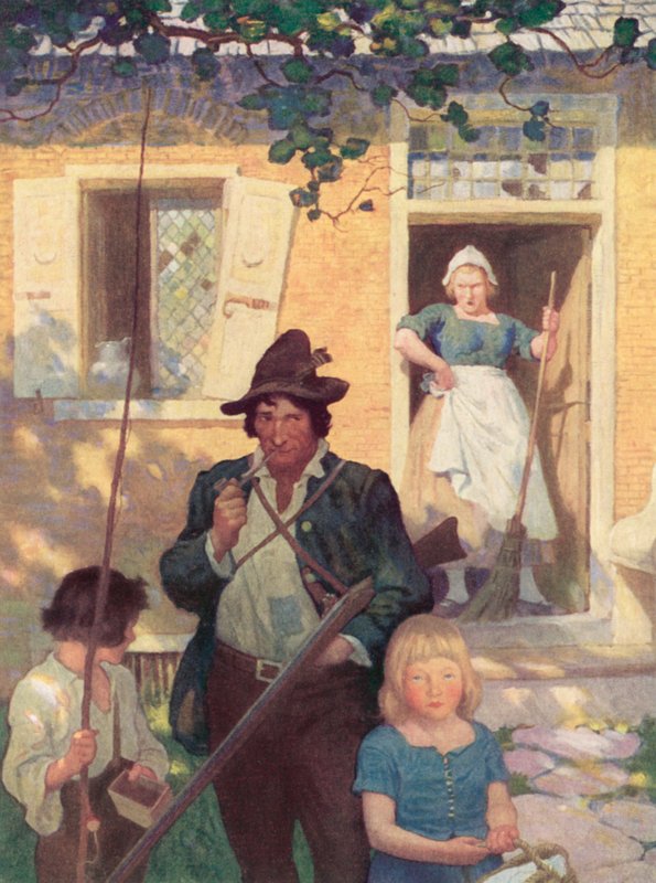 رسم توضيحي لـ Rip Van Winkle بواسطة بعد نويل كونفيرس ويث
