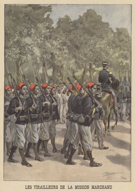 tirailleurs الاستعمارية الفرنسية لبعثة مارشان بواسطة بعد أوزوالدو توفاني
