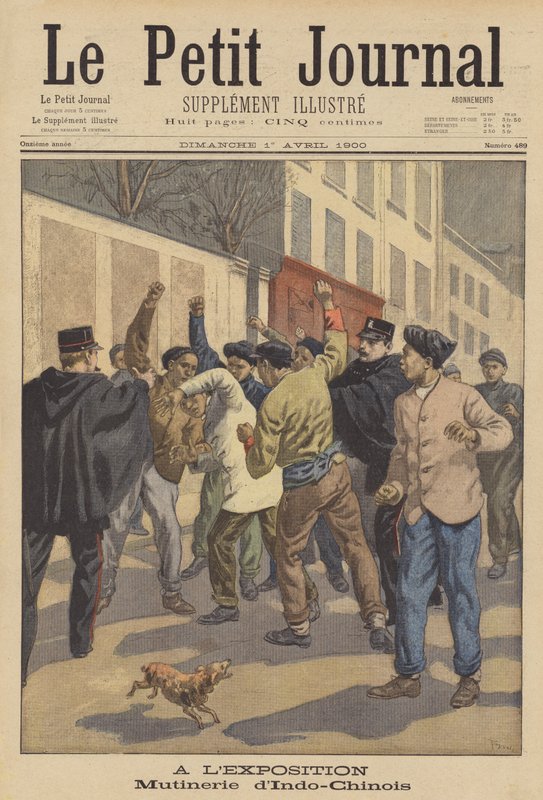 مشكلة بين عمال الهند الصينية في معرض الكون لعام 1900 ، باريس بواسطة بعد أوزوالدو توفاني