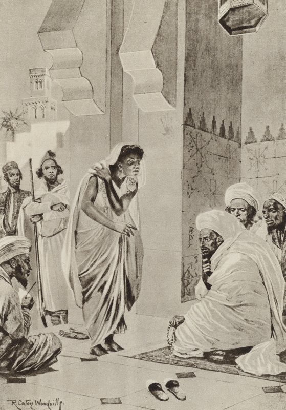 سوق في أفريقيا حيث تباع للبيع ليتم شحنها إلى أمريكا بواسطة بعد ريتشارد كاتون الثاني وودفيل