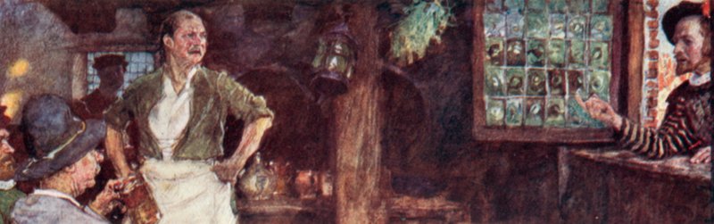 يتصل شكسبير في The Mermaid Tavern لمعرفة ما إذا كان بن جونسون موجودًا بواسطة بعد ويليام هاثريل