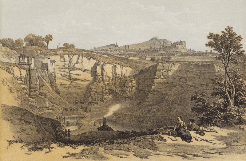 إدنبرة ، من Craigleith Quarry (chromolitho) بواسطة بعد ويليام ليتون ليتش