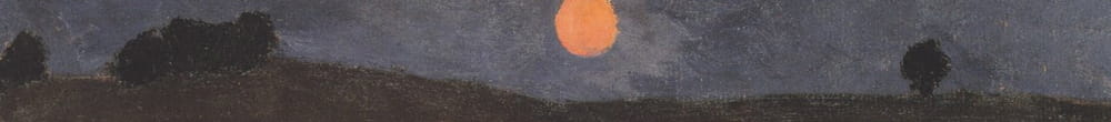 القمر فوق المناظر الطبيعية (Paula Modersohn Becker)