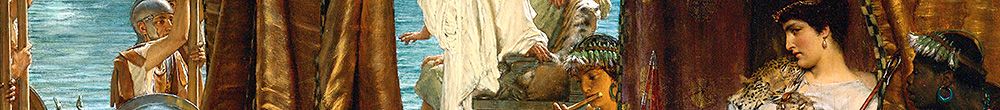 لقاء أنطونيوس وكليوباترا (Lawrence Alma Tadema)