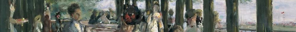 الشرفة في مطعم يعقوب في Nienstedten على نهر Elbe (Max Liebermann)