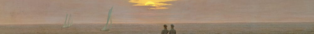 ارتفاع القمر فوق البحر (Caspar David Friedrich)